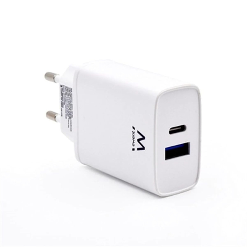 Ewent EW1321, Chargeur mural USB C, PD Power Delivery 3.0 & Quick Charge 3.0 2Ports Chargeur USB Type C à charge rapide pour iPh Ewent EW1321, Chargeur mural USB C, PD Power Delivery 3.0 & Quick Charge 3.0 2Ports Chargeur USB Type C à charge rapide pour iPh