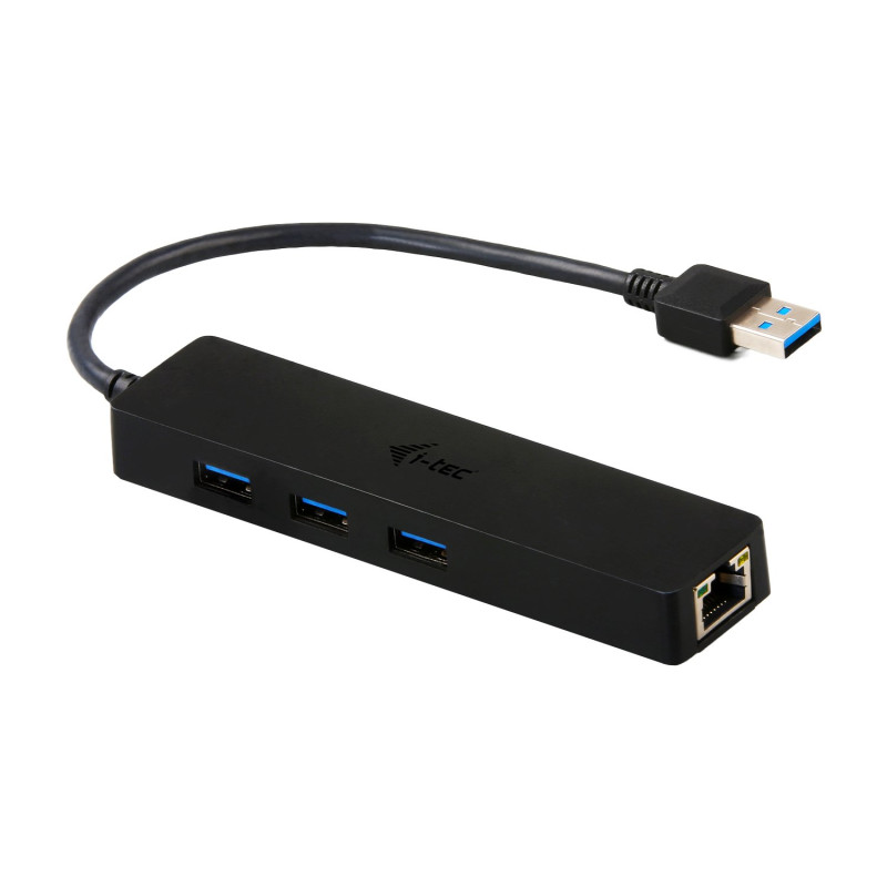 i-tec USB 3.0 3-Port Fin USB HUB avec Gigabit Ethernet Adapter USB 3.0 vers RJ-45 3x USB 3.0 pour Windows Mac Linux Android i-tec USB 3.0 3-Port Fin USB HUB avec Gigabit Ethernet Adapter USB 3.0 vers RJ-45 3x USB 3.0 pour Windows Mac Linux Android