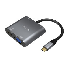 AISENS Adaptateur USB Type-C A109-0626 HDMI HEMBRA VGA HEMBRA USB Type-C Macho USB HEMBRA USB Type-C HEMBRA