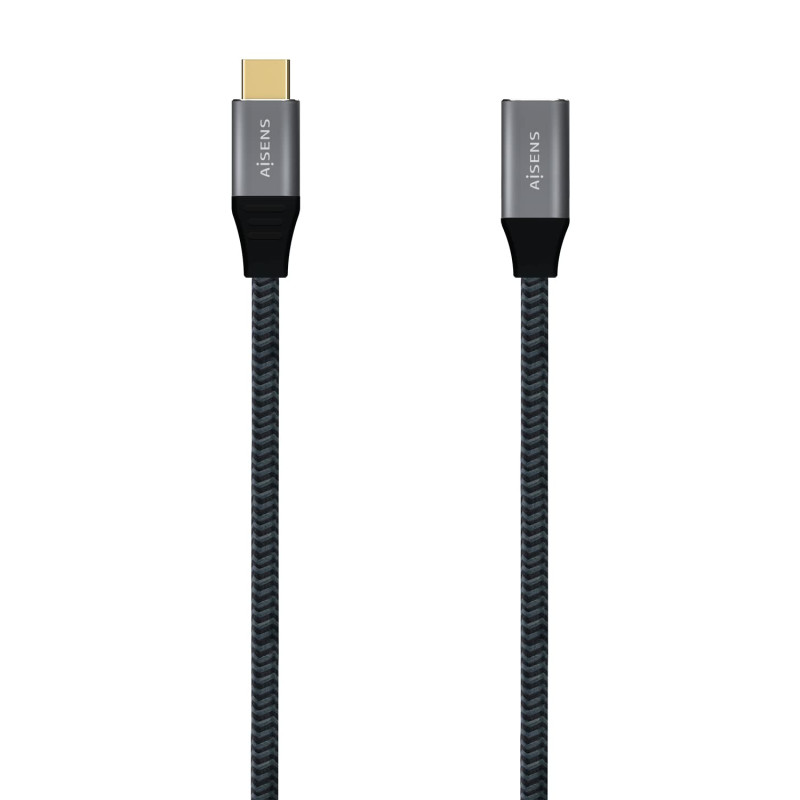 AISENS CABLE ALARGADOR USB 3.2 Type-C A107-0635 USB Type-C MACHO USB Type-C HEMBRA 1M GRIS AISENS CABLE ALARGADOR USB 3.2 Type-C A107-0635 USB Type-C MACHO USB Type-C HEMBRA 1M GRIS