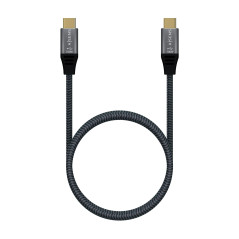 AISENS Câble USB 3.2 Gen2X2 aluminium 20 Gbps 5 A 100 W E-Mark, type USB-C/M-USB-C/M, gris, 2 m