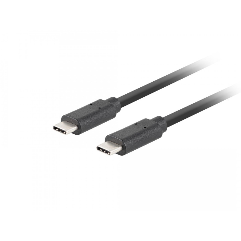 LANBERG Câble USB-C 3.1 GEN 2 MÂLE/MÂLE 10Go/S PD100W 1,8M Noir LANBERG Câble USB-C 3.1 GEN 2 MÂLE/MÂLE 10Go/S PD100W 1,8M Noir