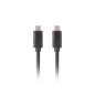 LANBERG Câble USB-C 3.1 GEN 2 MÂLE/MÂLE 10Go/S PD100W 1,8M Noir LANBERG Câble USB-C 3.1 GEN 2 MÂLE/MÂLE 10Go/S PD100W 1,8M Noir