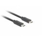LANBERG Câble USB-C 3.1 GEN 2 MÂLE/MÂLE 10Go/S PD100W 1,8M Noir LANBERG Câble USB-C 3.1 GEN 2 MÂLE/MÂLE 10Go/S PD100W 1,8M Noir
