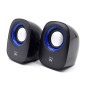 Ewent EW3501 - Haut-parleurs stéréo 2.0 pour système Audio, Alimentation USB, Noir/Bleu Ewent EW3501 - Haut-parleurs stéréo 2.0 pour système Audio, Alimentation USB, Noir/Bleu