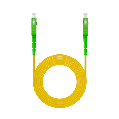 Nanocable 10.20.0060- Câble à fibres optiques pour routeur simplex LSZH SC/APC vers SC/APC, couleur jaune, 60 m