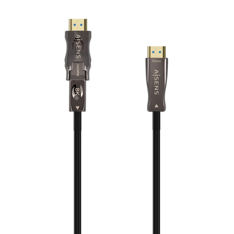 AISENS - A153-0647 - Câble HDMI V2.1 AOC amovible ultra haute vitesse 8K@60Hz 4K@120Hz 4:4:4 48Gbps, A/M-D/A/M, noir, 40m AISENS - A153-0647 - Câble HDMI V2.1 AOC amovible ultra haute vitesse 8K@60Hz 4K@120Hz 4:4:4 48Gbps, A/M-D/A/M, noir, 40m