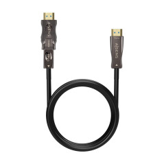 AISENS - A153-0646 - Câble HDMI V2.1 AOC amovible ultra haute vitesse 8K@60Hz 4K@120Hz 4:4:4 48Gbps, A/M-D/A/M, noir, 30m