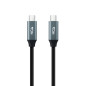 Nano Cable Câble USB 3.2 Gen2x2 20Gbps 5A/100W 4K/60Hz USB-C/M-USB-C/M, Gris/Noir, 1.5 m Nano Cable Câble USB 3.2 Gen2x2 20Gbps 5A/100W 4K/60Hz USB-C/M-USB-C/M, Gris/Noir, 1.5 m