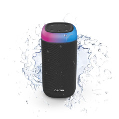Hama Enceinte Bluetooth Portable Shine 2.0" Lumineux 5 Couleurs sans Fil, Lumière LED, Haut Parleur Etanche IPX4, Rechargeable A
