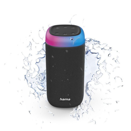 Hama Enceinte Bluetooth Portable Shine 2.0" Lumineux 5 Couleurs sans Fil, Lumière LED, Haut Parleur Etanche IPX4, Rechargeable A