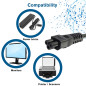 Cbl/2m BS 1363 to IEC 60320 C5 Pwr Cord