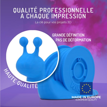 WINKLE Filament PLA HD 1.75mm Bleu Ciel pour Impression 3D, Bobine PLA 1kg, Filament Imprimante 3D, Matériaux d'impression 3D, P