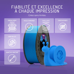 WINKLE Filament PLA HD 1.75mm Bleu Ciel pour Impression 3D, Bobine PLA 1kg, Filament Imprimante 3D, Matériaux d'impression 3D, P