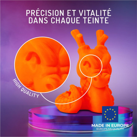 WINKLE Filament PLA HD Fluorescent 1.75mm Jaune Électrique pour Impression 3D, Bobine PLA 1kg, Filament Imprimante 3D, Matériaux