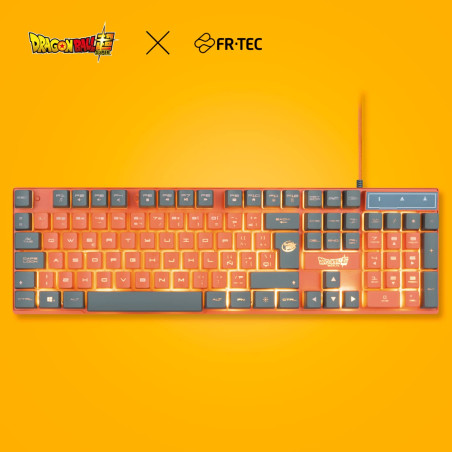 FRTEC - Dragon Ball Super Pack Keyboard + Souris + Tapis Compatible PC (QWERTY)