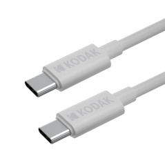 KODAK Câble USB Blanc – USB-A vers Micro-USB – 1 m – Câble de Charge et Synchronisation – Compatible Appareils Photo KODAK, Smar