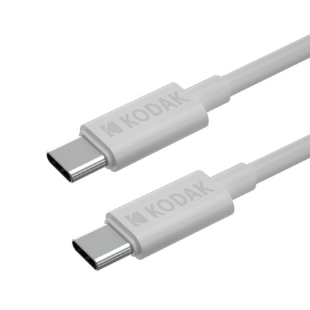 KODAK Câble USB Blanc – USB-A vers Micro-USB – 1 m – Câble de Charge et Synchronisation – Compatible Appareils Photo KODAK, Smar