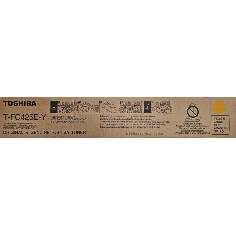 Toshiba T-FC425EY TFC425EY TONER YELLOW (CARTRIDGE) (6AJ00000238)