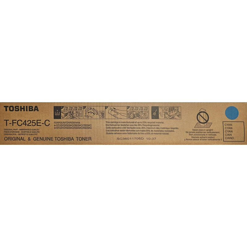 Toshiba T-FC425EC TFC425EC TONER CYAN (CARTRIDGE) (6AJ00000235) Toshiba T-FC425EC TFC425EC TONER CYAN (CARTRIDGE) (6AJ00000235)
