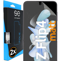 2x se® Film de Protection 3D Antireflet pour Samsung Galaxy Z Flip 4, Auto-réparateur, Compatible Empreinte & FaceID, Installati