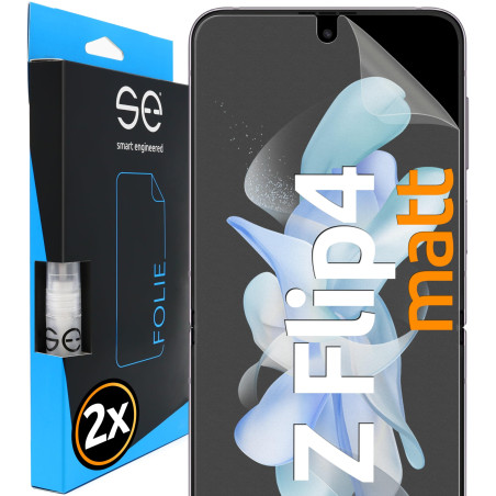 2x se® Film de Protection 3D Antireflet pour Samsung Galaxy Z Flip 4, Auto-réparateur, Compatible Empreinte & FaceID, Installati