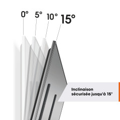 Vogel's TVM 1215 Support Mural TV inclinable pour téléviseurs 19-43 Pouces, Poids Max. 15 kg, Support TV Max. VESA 200x200, Comp