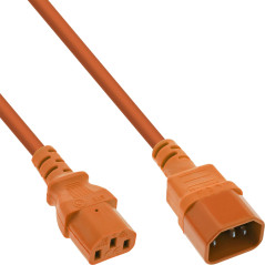 InLine® Rallonge électrique C13 vers C14 Orange 0,5 m