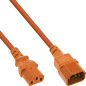 InLine® Rallonge électrique C13 vers C14 Orange 0,75 m