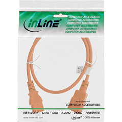 InLine® Rallonge électrique C13 vers C14 Orange 0,75 m