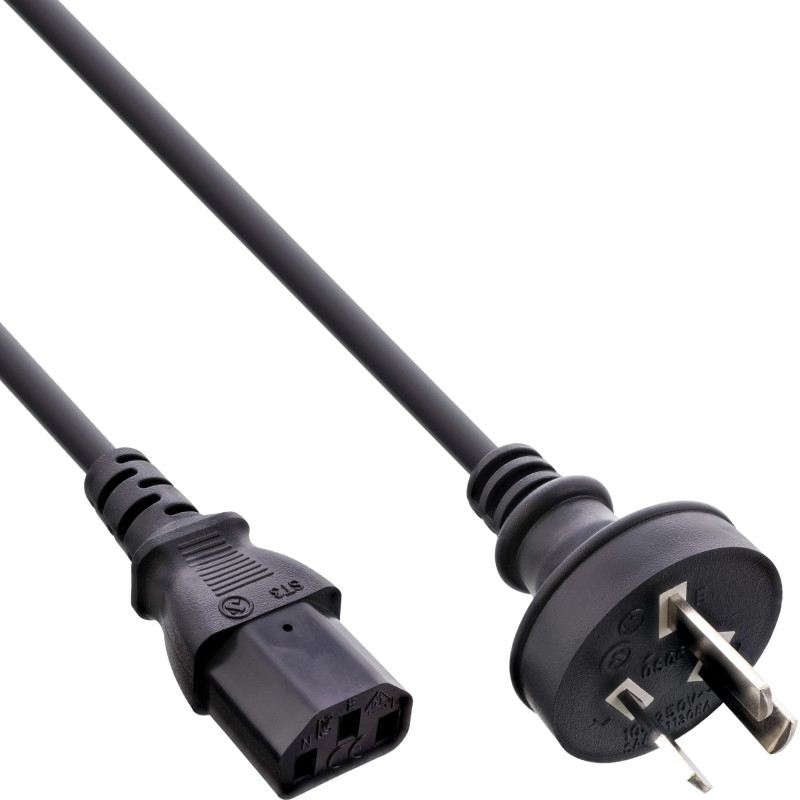 InLine 16650D câble électrique Noir 0,5 m Prise d'alimentation type I Coupleur C13 - Cables électriques (0,5 m, Male connector / InLine 16650D câble électrique Noir 0,5 m Prise d'alimentation type I Coupleur C13 - Cables électriques (0,5 m, Male connector /