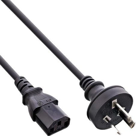 InLine 16650D câble électrique Noir 0,5 m Prise d'alimentation type I Coupleur C13 - Cables électriques (0,5 m, Male connector /