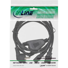 InLine 16657F câble électrique Noir 5 m Prise d'alimentation type F Coupleur 2 x C13 - Cables électriques (5 m, Male connector /
