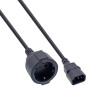 InLine Câble Adaptateur Secteur C14 vers Prise Femelle Femelle 0,5 m InLine Câble Adaptateur Secteur C14 vers Prise Femelle Femelle 0,5 m