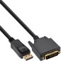 InLine 17114 Câble convertisseur DisplayPort vers DVI Noir 1,5 m InLine 17114 Câble convertisseur DisplayPort vers DVI Noir 1,5 m