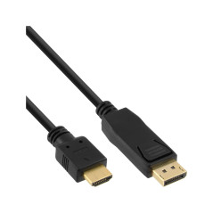 InLine DisplayPort vers câble convertisseur HDMI, noir, 2m