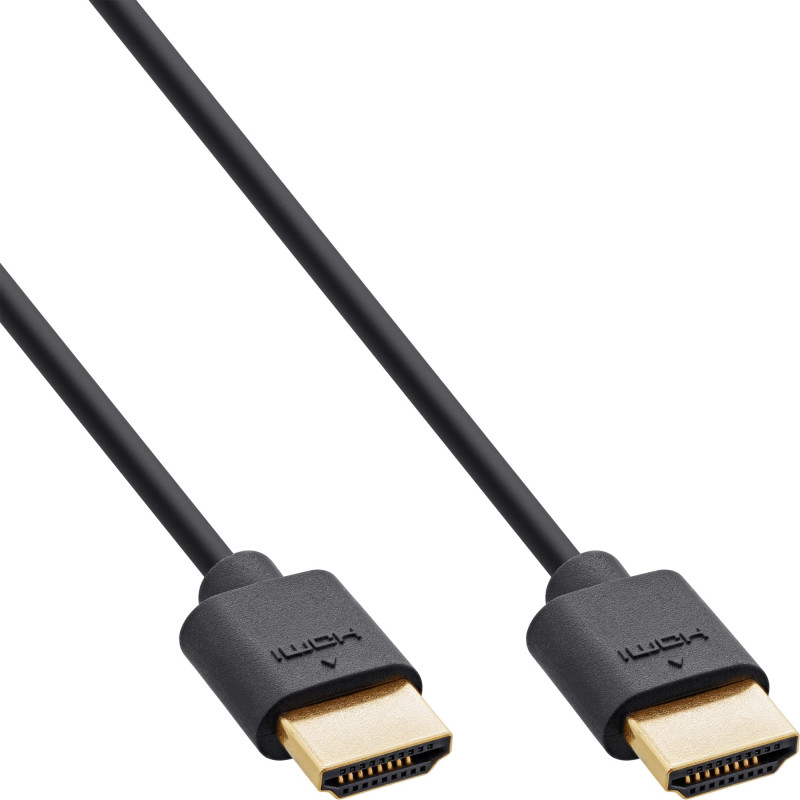 InLine® Cable HDMI Slim Ultra Haute Vitesse 8K4K Mâle/Mâle 2m Noir/Or InLine® Cable HDMI Slim Ultra Haute Vitesse 8K4K Mâle/Mâle 2m Noir/Or