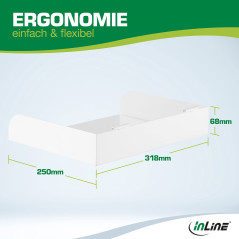InLine® Slatwall Grande étagère Blanc