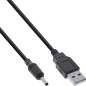 InLine® Câble adaptateur secteur USB CC - Fiche USB A vers fiche DC 3,5 x 1,35 mm - Noir - 2 m InLine® Câble adaptateur secteur USB CC - Fiche USB A vers fiche DC 3,5 x 1,35 mm - Noir - 2 m
