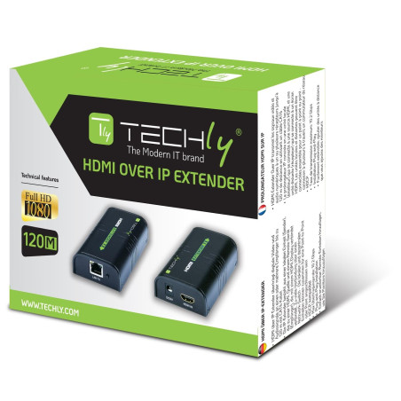 Techly IDATA EXTIP-373 extension-extension audio/vidéo A/V (60 x 110 x 26 mm 58 x 110 x 26 mm-10-60 °C 20-90%)