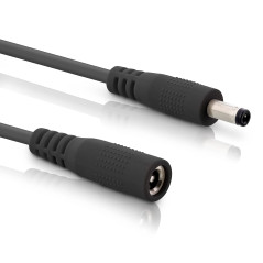 Cavo prolunga CC InLine - spina/presa CC 5,5x2,5 mm - AWG 18 - nero 2 m
