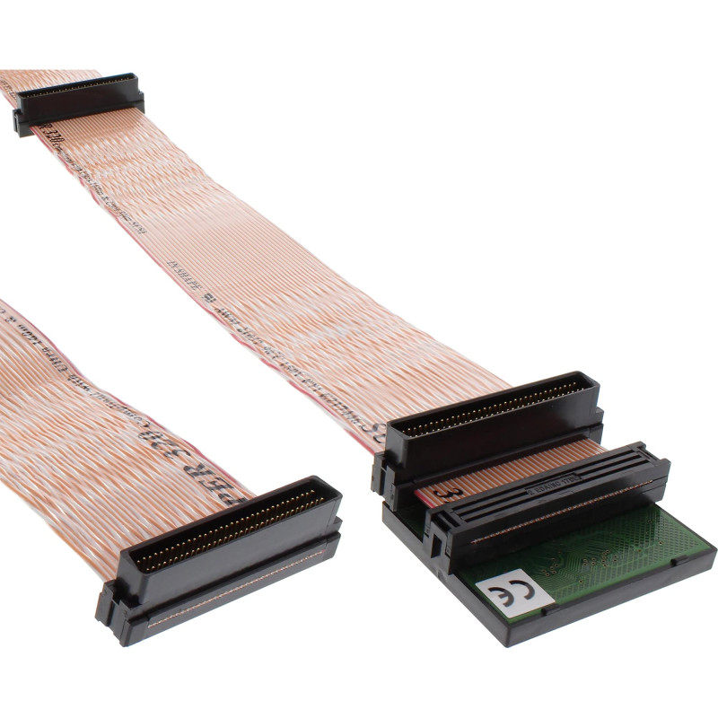 InLine 29953A SCSI U320 Câble Plat 68 Broches 3 Voies pour 2 appareils avec terminateur InLine 29953A SCSI U320 Câble Plat 68 Broches 3 Voies pour 2 appareils avec terminateur