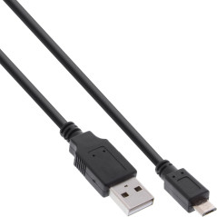 InLine 31720Q câble USB 2 m USB A Micro-USB B Noir - Câbles USB (2 m, USB A, Micro-USB B, 2.0, Male connector / Male connector, 