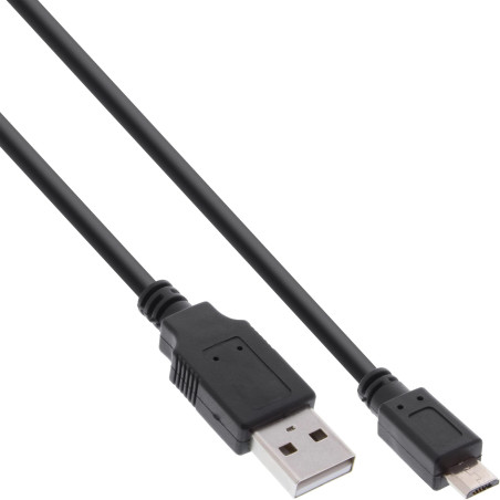 InLine 31720Q câble USB 2 m USB A Micro-USB B Noir - Câbles USB (2 m, USB A, Micro-USB B, 2.0, Male connector / Male connector, 