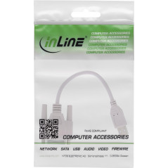 InLine 33101 Câble adaptateur USB, USB mâle A sur 15 broches femelle, Beige