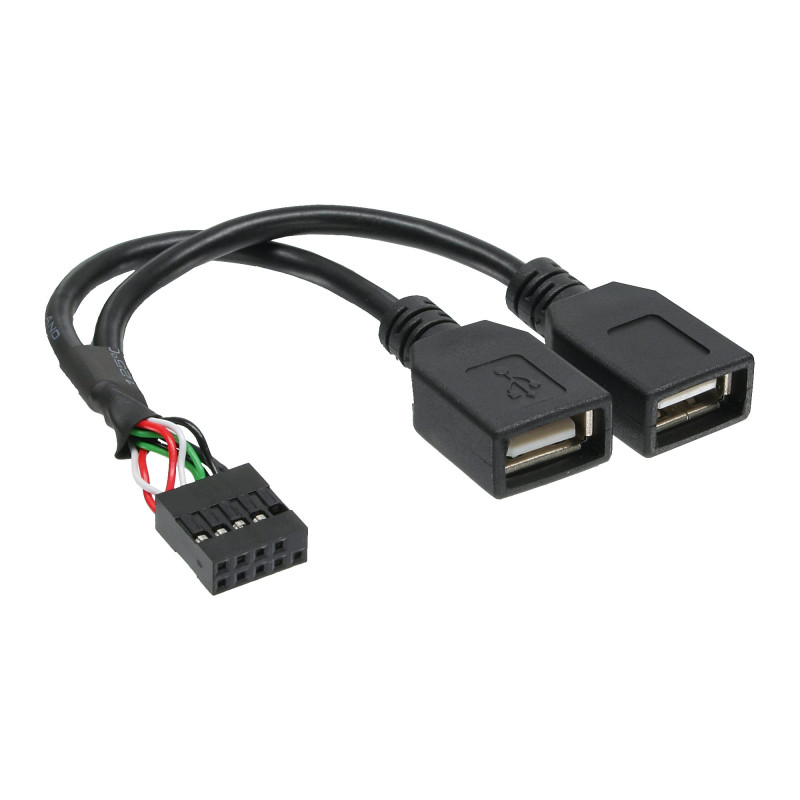 InLine 33440M Câble Adaptateur à 2 Prises Femelles A vers Prise mâle USB 2.0 1 pièce InLine 33440M Câble Adaptateur à 2 Prises Femelles A vers Prise mâle USB 2.0 1 pièce