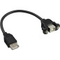 InLine 33441F Câble adaptateur USB 2.0, Prise Femelle A sur prise Encastrée B, 0.2m InLine 33441F Câble adaptateur USB 2.0, Prise Femelle A sur prise Encastrée B, 0.2m