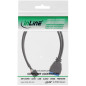 InLine USB 2.0/USB 3.0, 0.3 m câble USB 0,3 m Noir