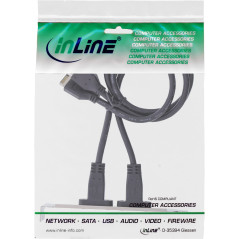 InLine® Fente USB Type-C vers USB 3.1 Panneau avant Key-A interne 0,5 m