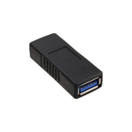 InLine - 35300P - Adaptateur USB 3.0 Femelle/Femelle, 5 Gbps, en Plastique - Noir